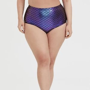 🌺🌵NWT Torrid purple mermaid swim bottom 0X